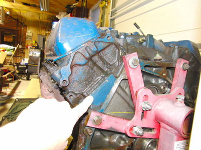 Location of partial VIN stamp on 429/460 engine block.