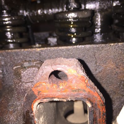 Hair line crack on exhaust bracket on black will it cause and issue.